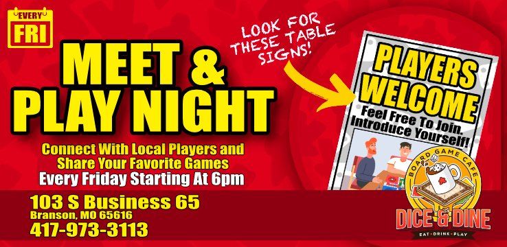 Meet & Play Night - Dice and Dine, 4 August | Event in Branson | AllEvents.in