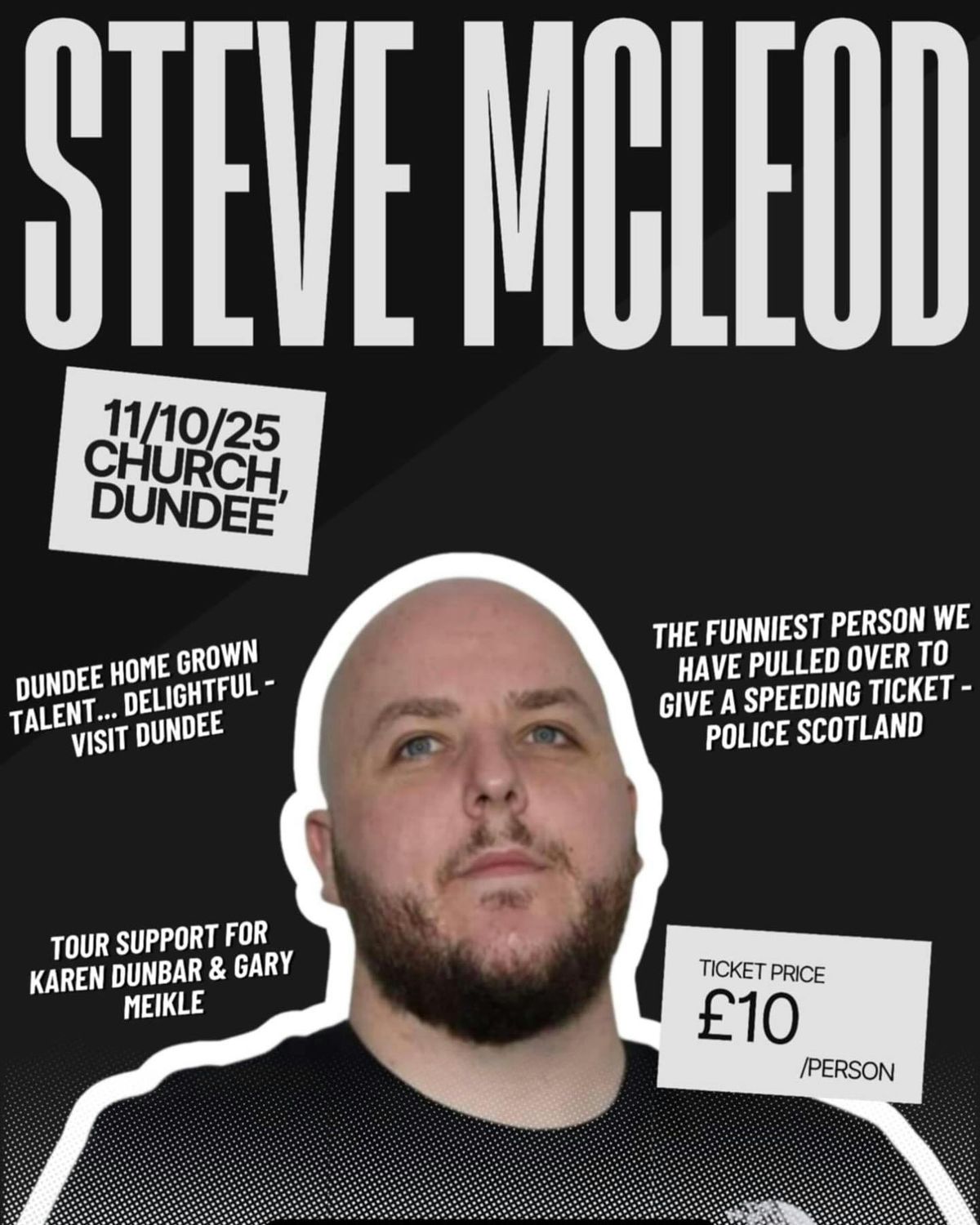 Steve McLeod Live, 11 October | Event in Dundee | AllEvents