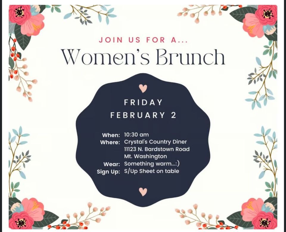 Women of SLC Brunch , Crystal's country Diner, Mount Washington