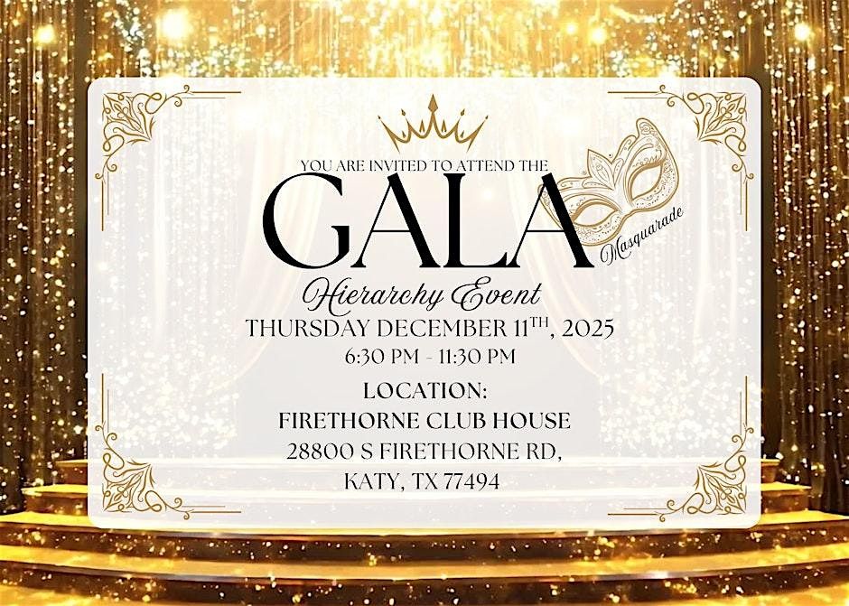 MASQUERADE GALA - HIERARCHY EVENT, 13 December | Event in Katy | AllEvents