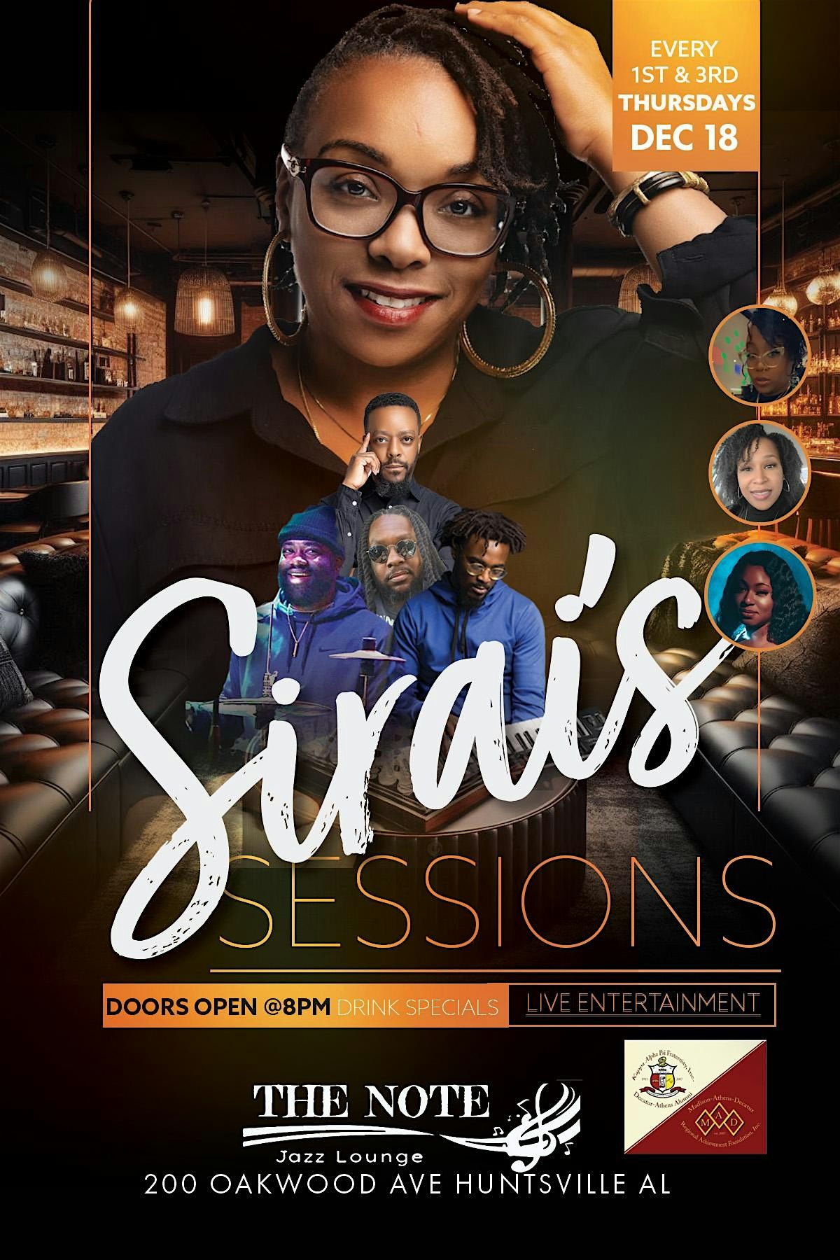 Sirai's Sessions, 18 December | Event in Huntsville | AllEvents