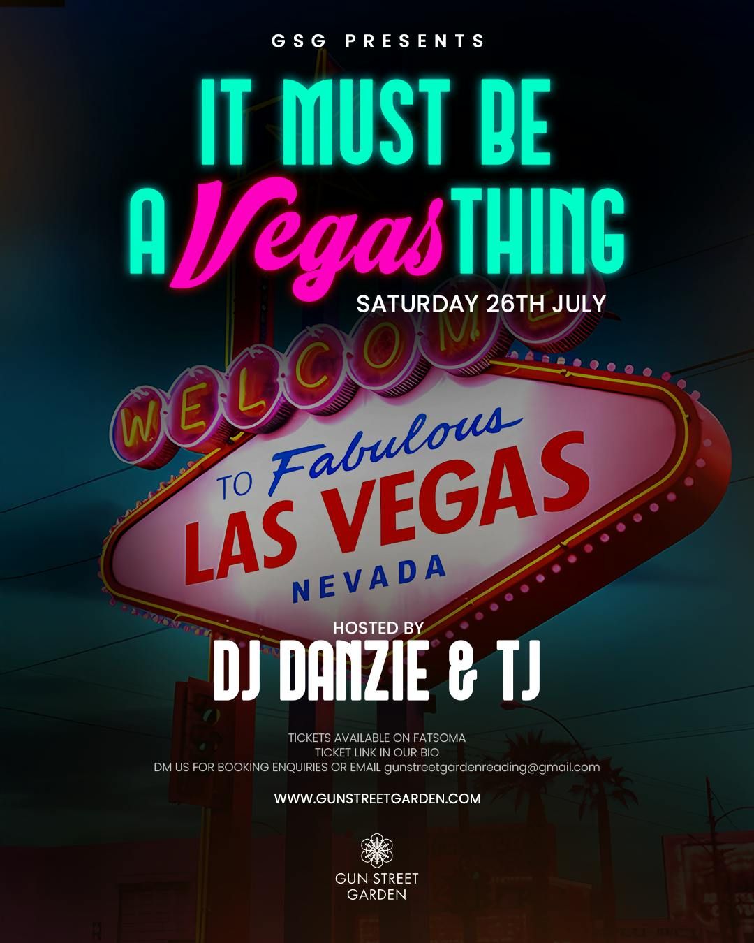 GSG PRESENTS… IT MUST BE A VAGAS THING 🃏, 26 July | Event in Reading | AllEvents