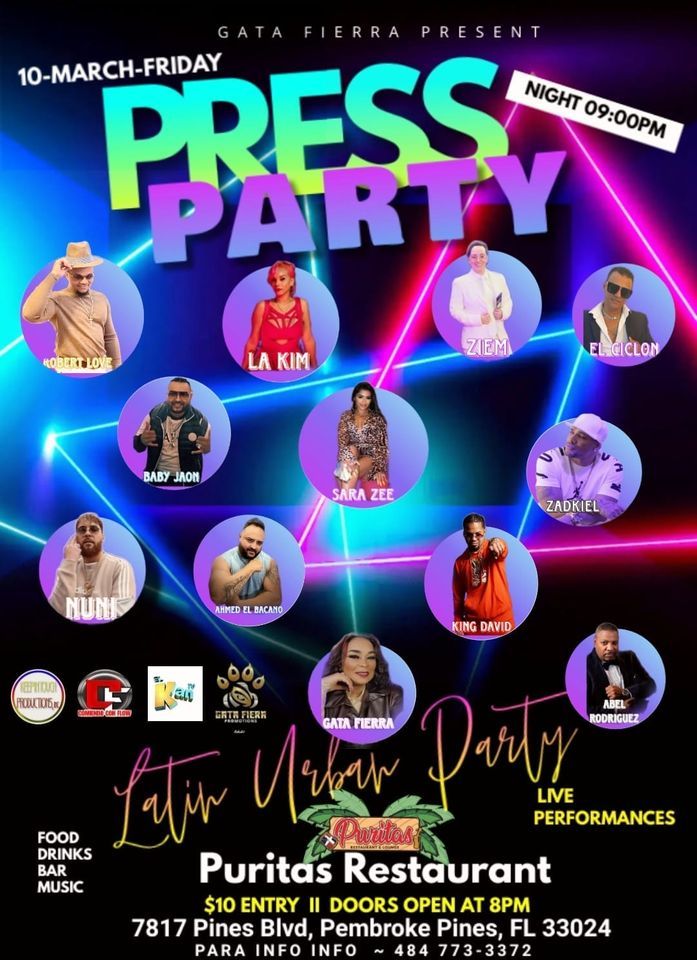 CONFERENCIA DE PRENSA PRECALLE 8 PRESS PARTY, Puritas Restaurant