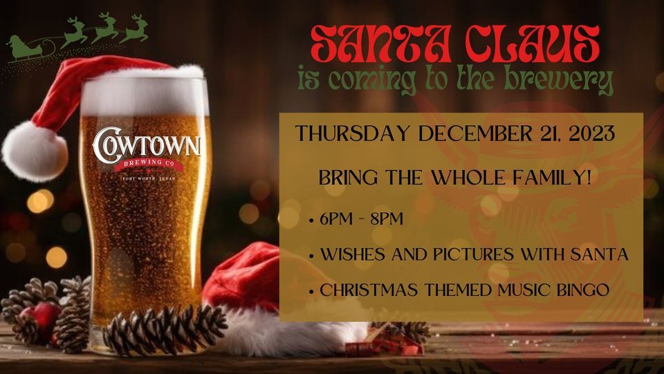 Santa Claus + Christmas Music Bingo, Cowtown Brewing Company, Fort Worth, December 21 2023