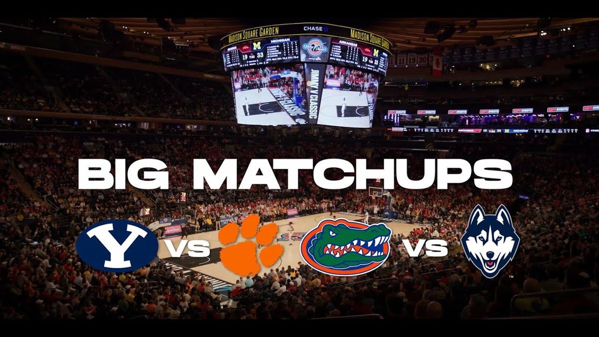 Jimmy V Classic: BYU vs Clemson, UConn vs Florida, 9 December | Event in New York | AllEvents
