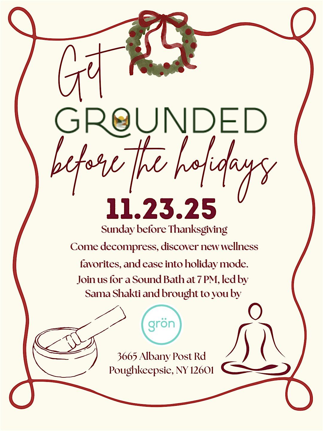 Sound Bath at Grounded led by Sama Shakti, 23 November | Event in Poughkeepsie | AllEvents