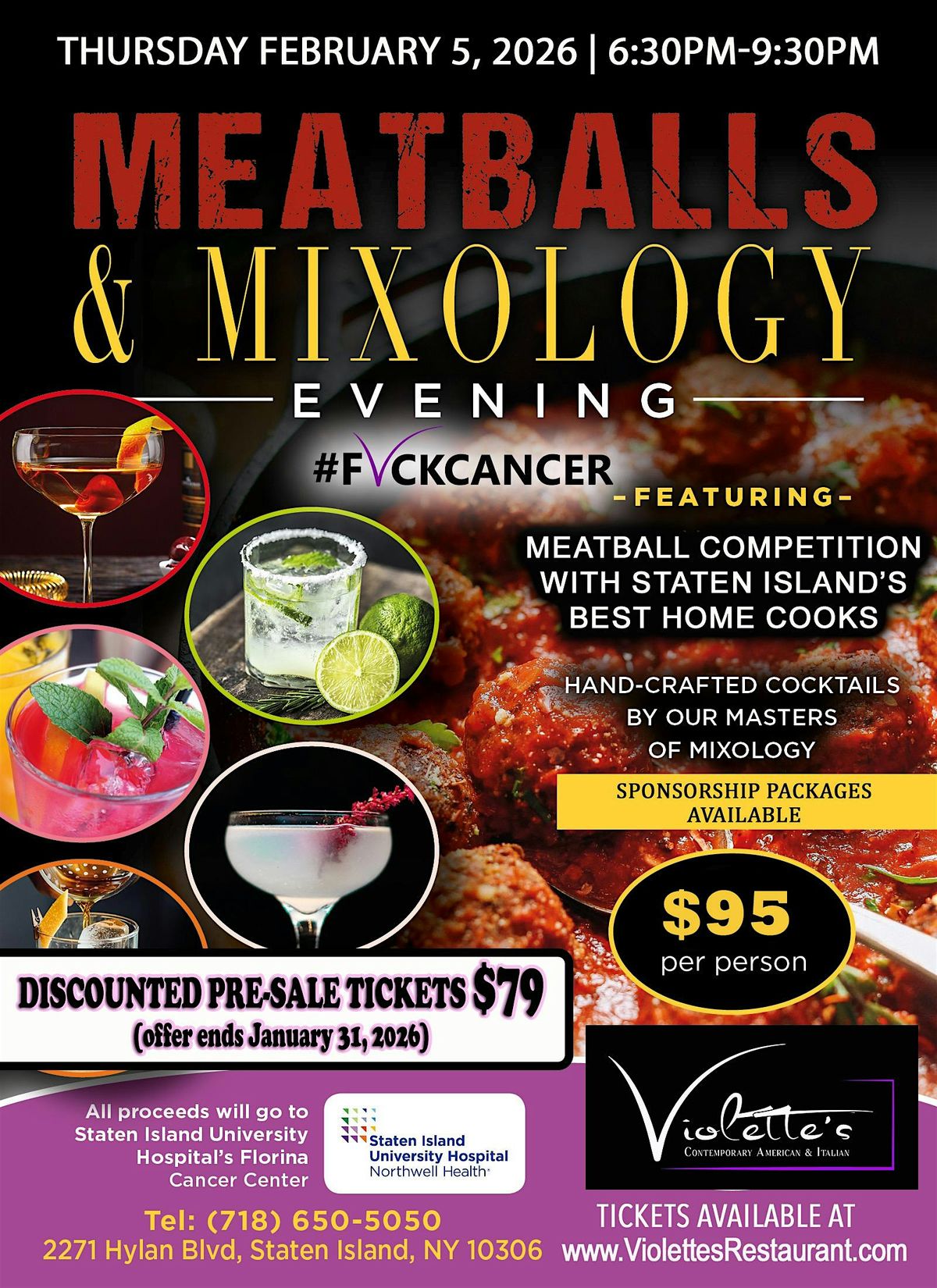Meatballs & Mixology, 5 February | Event in Staten Island | AllEvents