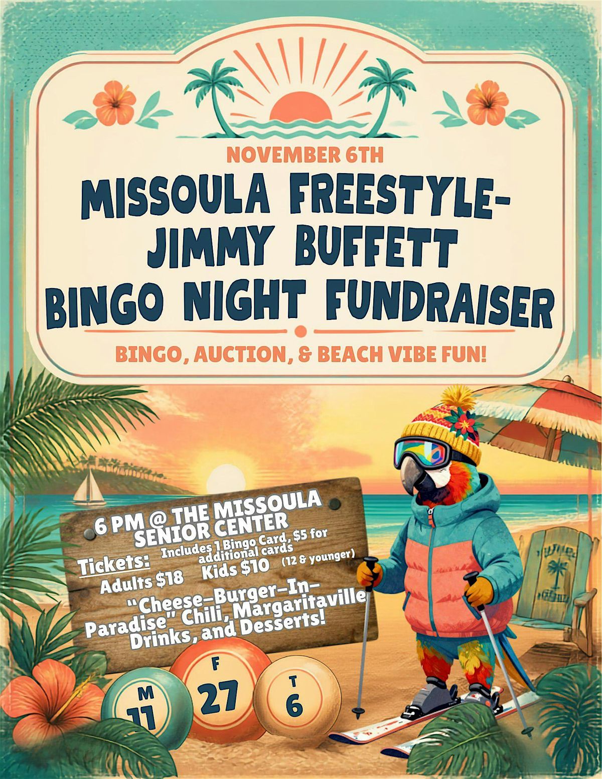 Missoula Freestyle Jimmy Buffet Bingo Night FUNdraiser!!, Missoula ...
