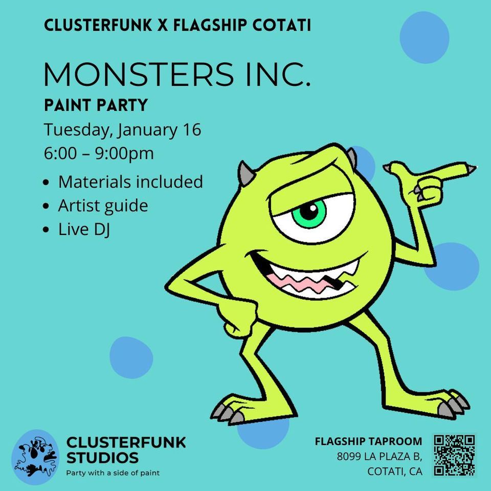 Monsters Inc Paint Party, Flagship Taproom - Cotati, Rohnert Park ...