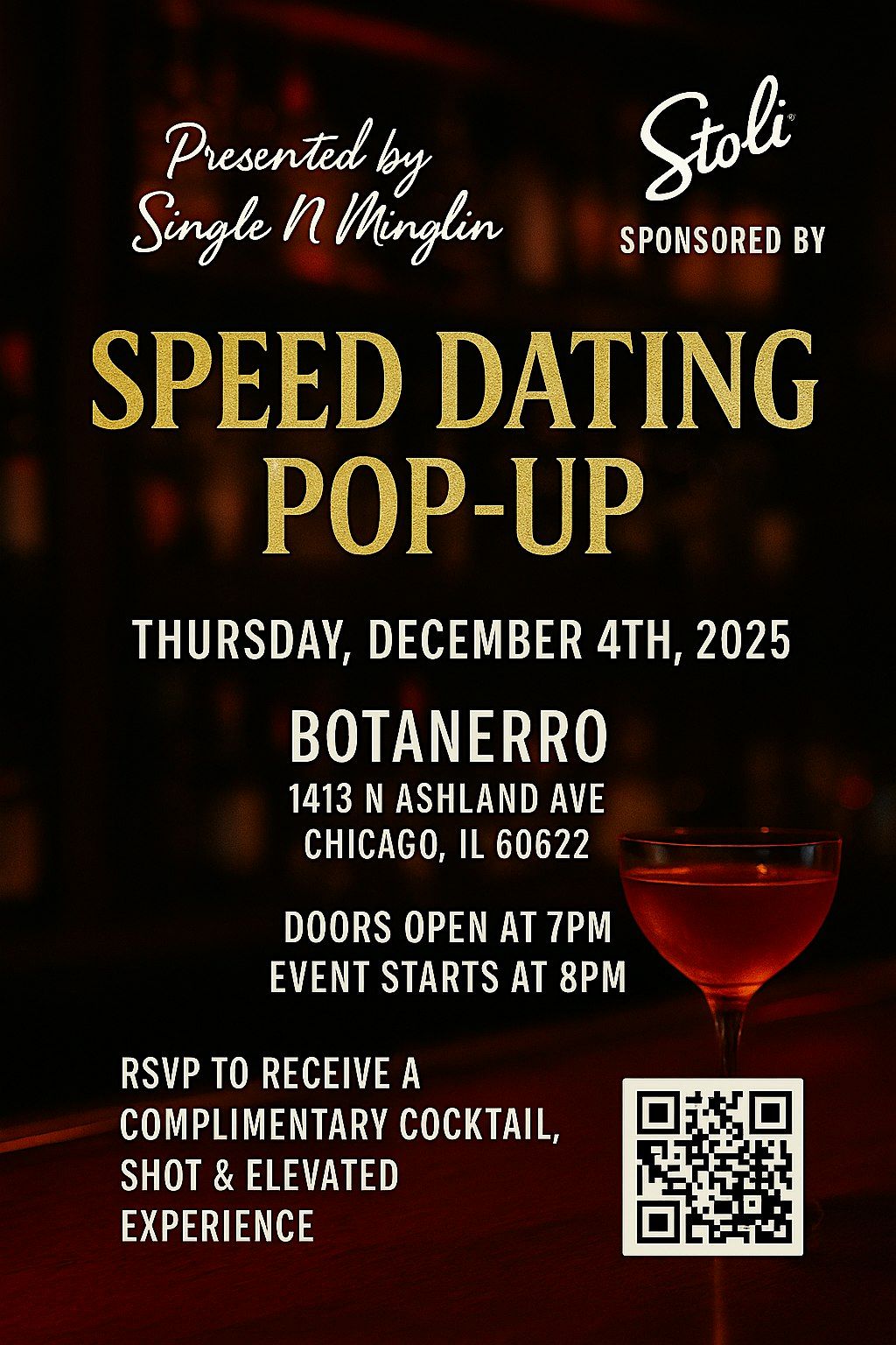 SPEED DATING POP-UP Hosted by Single N Minglin, 4 December | Event in Chicago | AllEvents