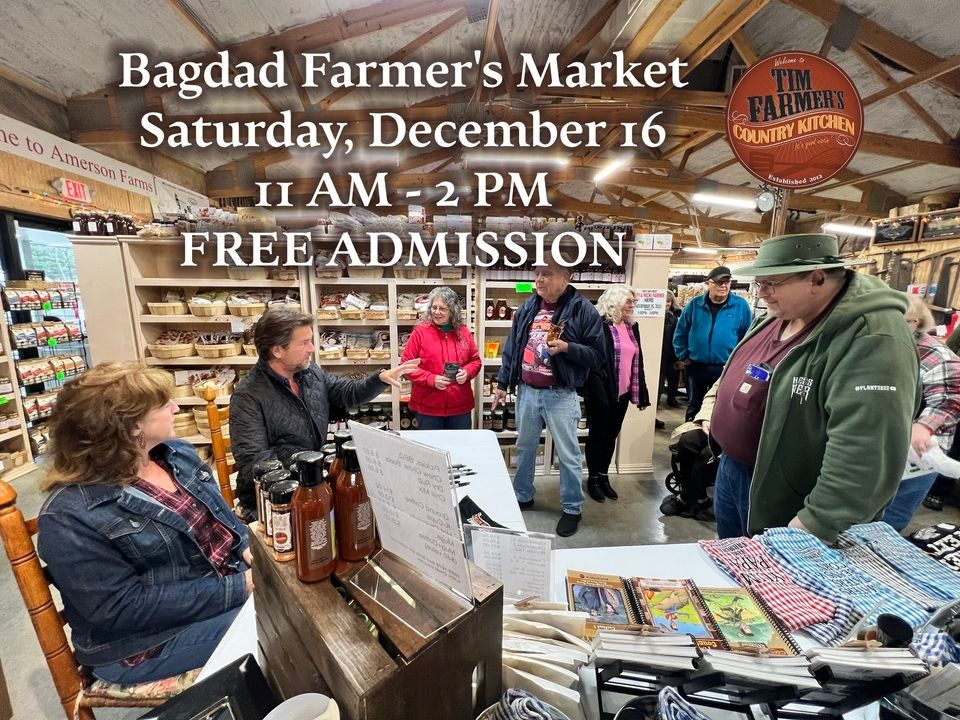 Cookbook Signing (Finish Christmas Shopping!), Bagdad Farmers Market, December 16 2023