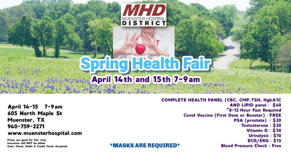 MMH Spring Health Fair 2023, Muenster Memorial Hospital, 14 April