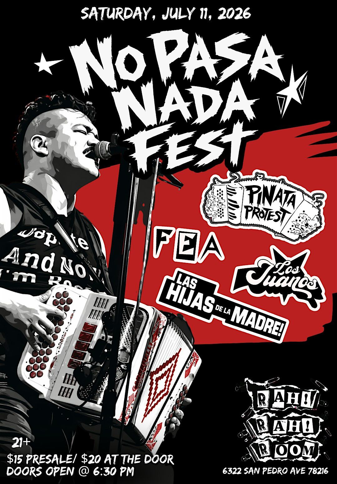 PIÑATA PROTEST w/ FEA, LOS JUANOS & HIJAS DE LA MADRE Live@ Rah! Rah ...