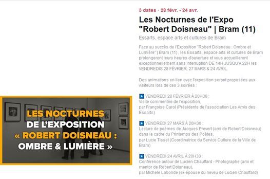 Nocturnes De Lexposition Robert Doisneau At Bram Aude Carcassonne