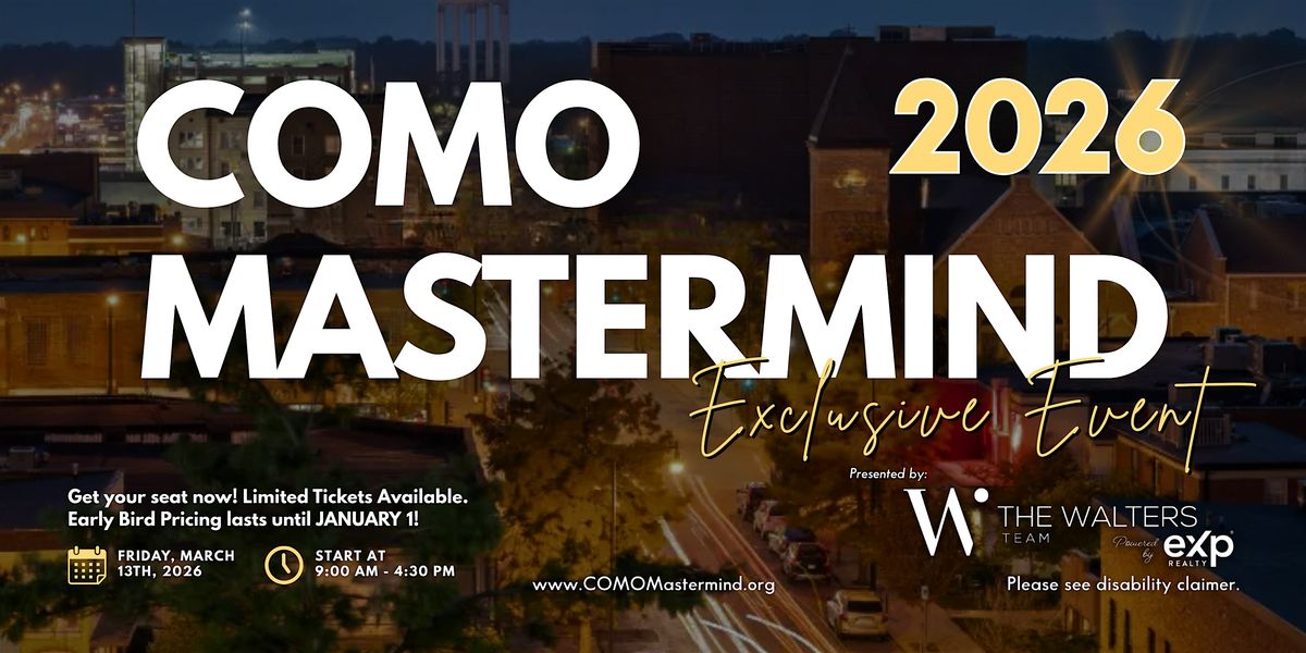 COMO Mastermind 2026, 13 March | Event in Columbia | AllEvents