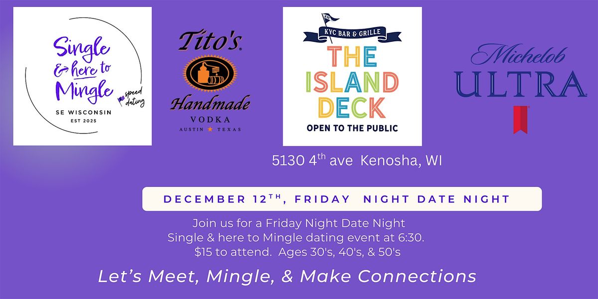 Single & here to Mingle dating & Speed dating event!, 12 December | Event in Kenosha | AllEvents