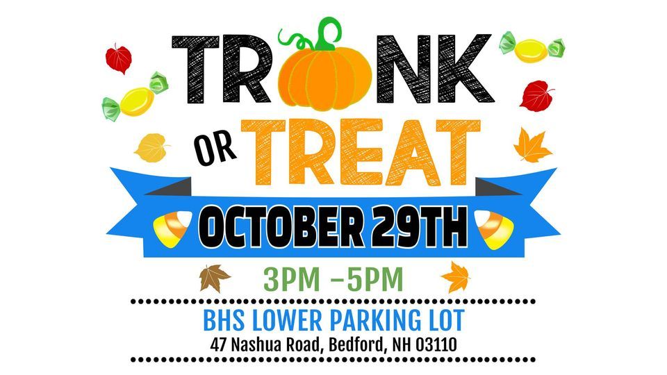 Bedford Trunk or Treat, Bedford High School Lower Parking Lot