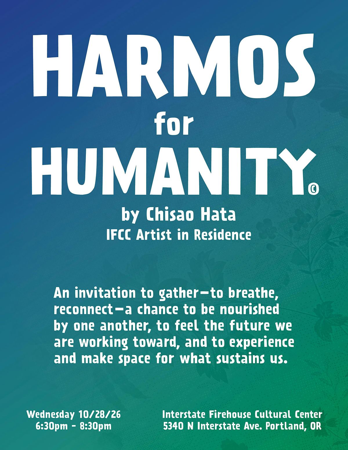 Harmos For Humanity, 5340 N Interstate Ave, Portland, 28 October 2026 ...