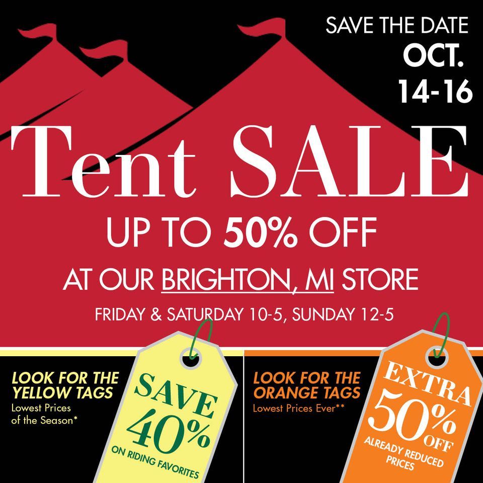 Brighton Fall 2022 Tent Sale, Dover Saddlery Brighton, MI, October 14