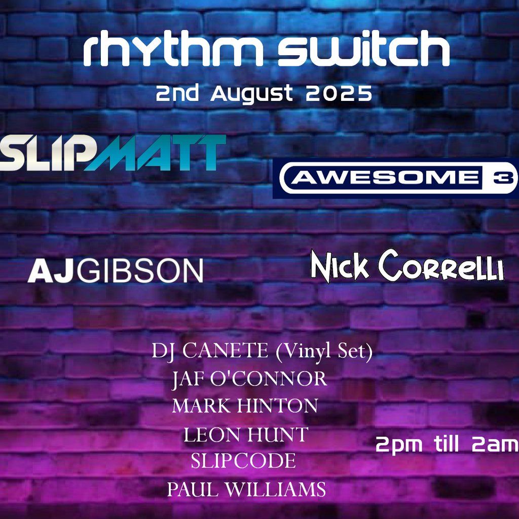 Funkdelux & Agenda Presents Rhythm Switch, 2 August | Event in Coalville | AllEvents