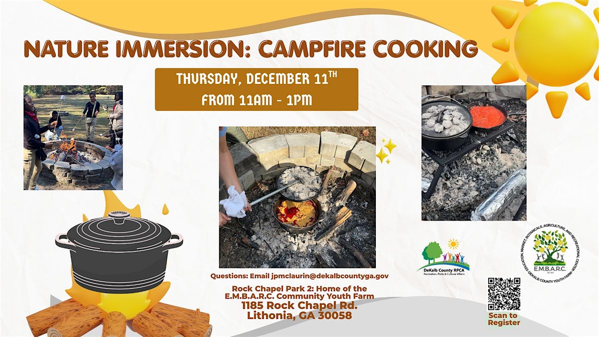 Nature Immersion: Campfire Cooking, 11 December | Event in Lithonia | AllEvents
