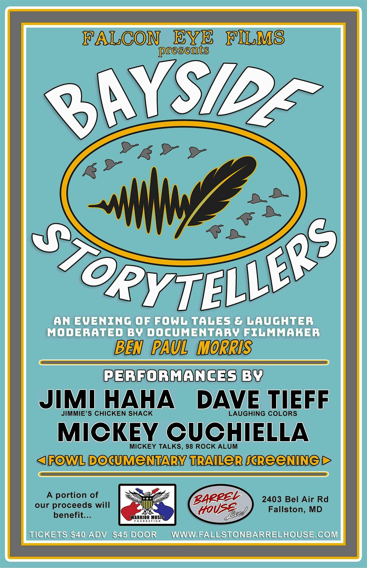“Bayside Storytellers: An Evening of Fowl Tales & Laughter”, 4 January | Event in Fallston | AllEvents