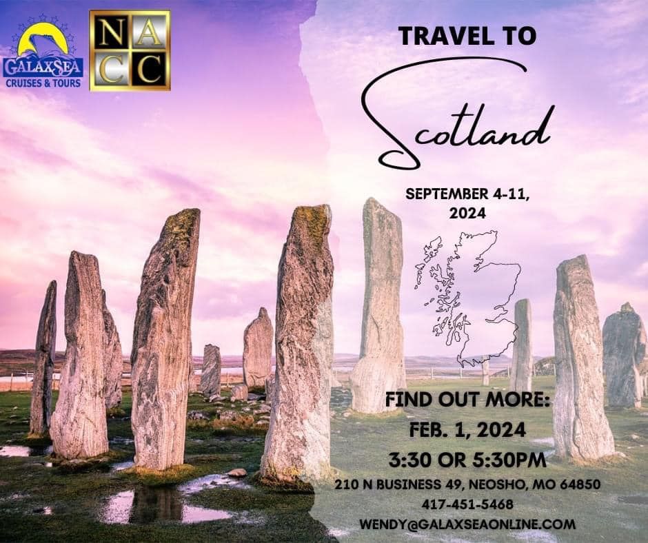 Travel to Scotland Trip Preview, GalaxSea Cruises & Tours, Neosho
