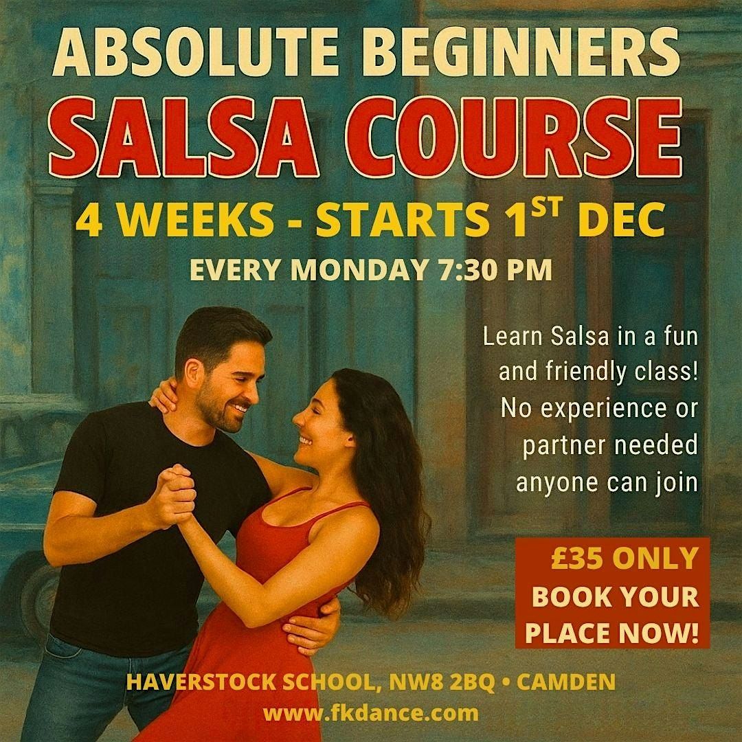 4 Weeks Absolute Beginners Salsa Course, 1 December | Event in London | AllEvents