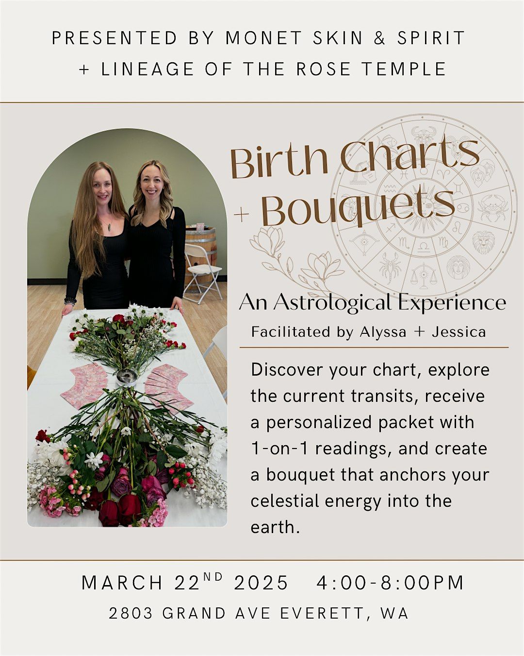 Birth Chart and Bouquets: An Astrological Experience, 22 March | Event in Everett | AllEvents