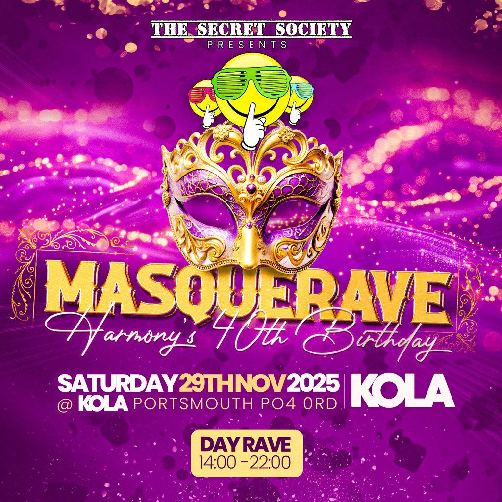 The Secret Society - Masquerave Day Rave, 29 November | Event in Gosport | AllEvents