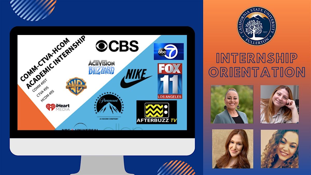 Mandatory Internship Orientation Sessions - CSUF, online via ZOOM ...