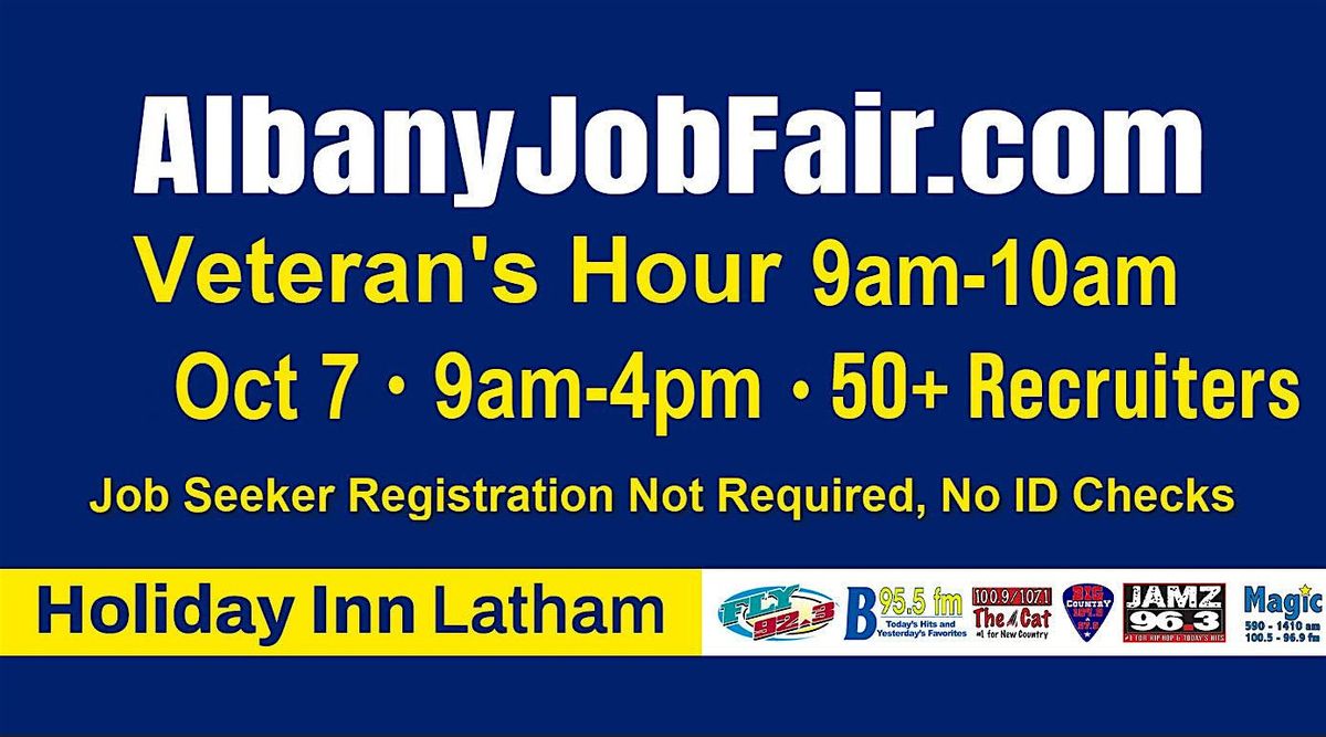 Albany Job Fair Wednesday Oct. 7, 2026, 7 October | Event in Latham | AllEvents