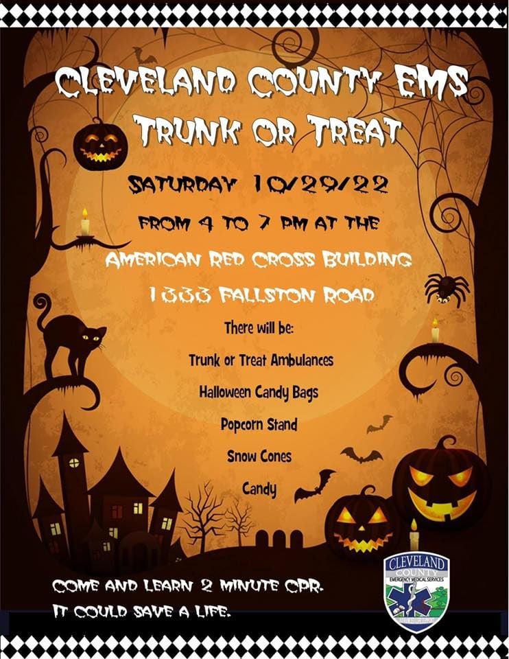 Cleveland County EMS Trunk or Treat, 1333 Fallston Rd, Shelby, NC 28150