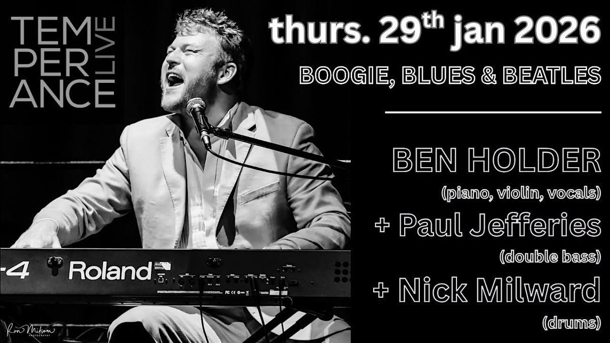 boogie @ temperance | Ben Holder presents "Boogie, Blues and Beatles", 29 January | Event in Leamington Spa