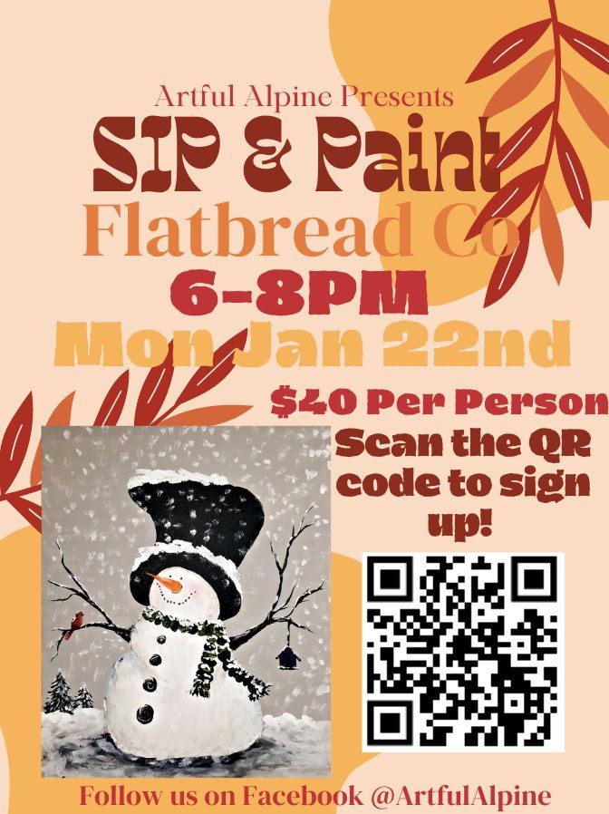 Flatbread Co. Sip and Paint, Flatbread Company, North Conway, January