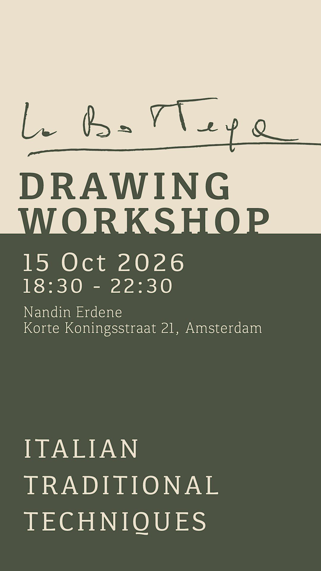 Traditional Drawing Workshop