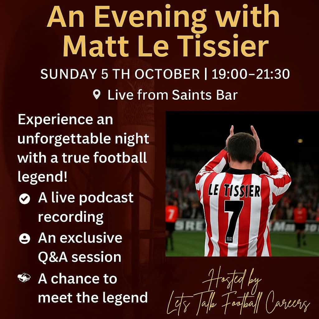 An Evening with Matt Le Tissier, 5 October | Event in Southampton | AllEvents