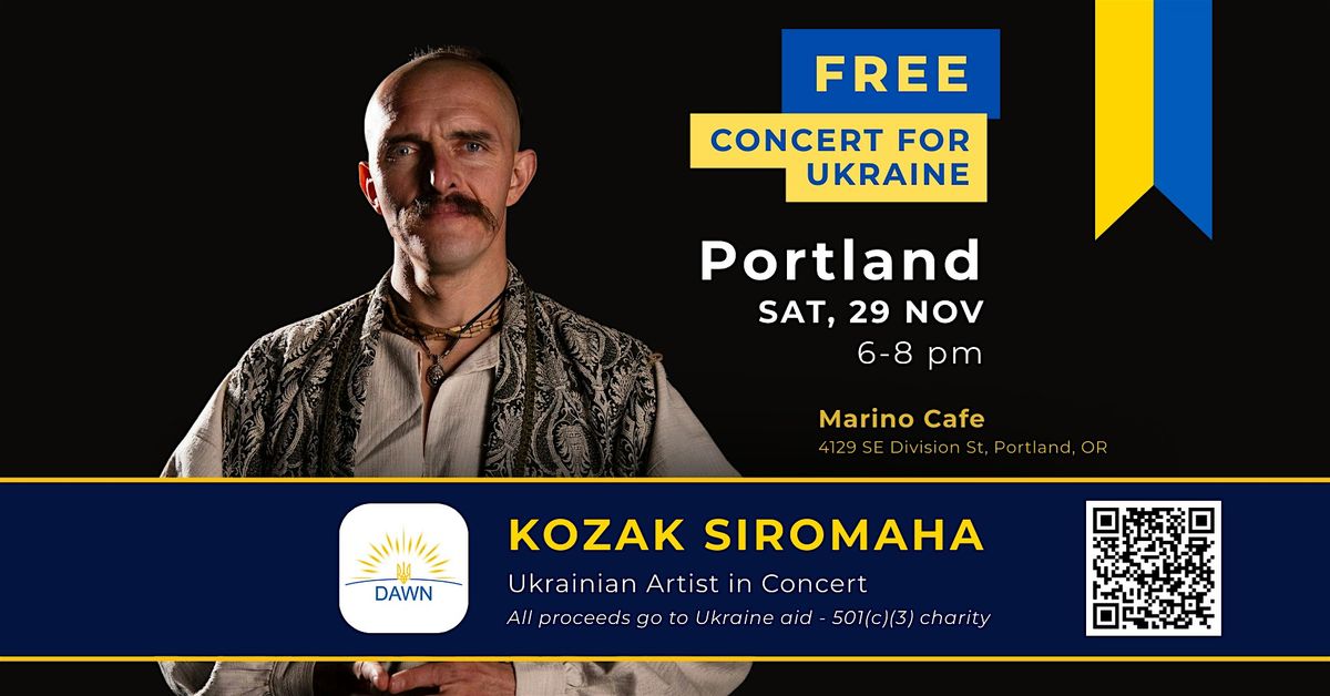 KOZAK SIROMAHA: FREE Concert | Portland, 29 November | Event in Portland | AllEvents
