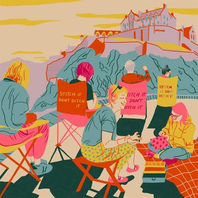 Edinburgh Street Stitchers/SHRUB Coop (Textiles) logo