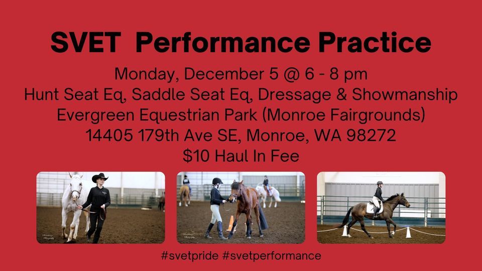 Performance Practice Hunt Seat Eq, Saddle Seat Eq, Dressage