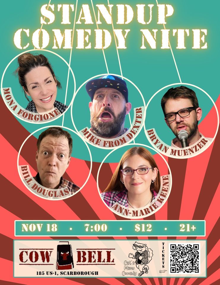 Standup Comedy Nite Cowbell Scarborough, Cowbell Wood Fired Grill