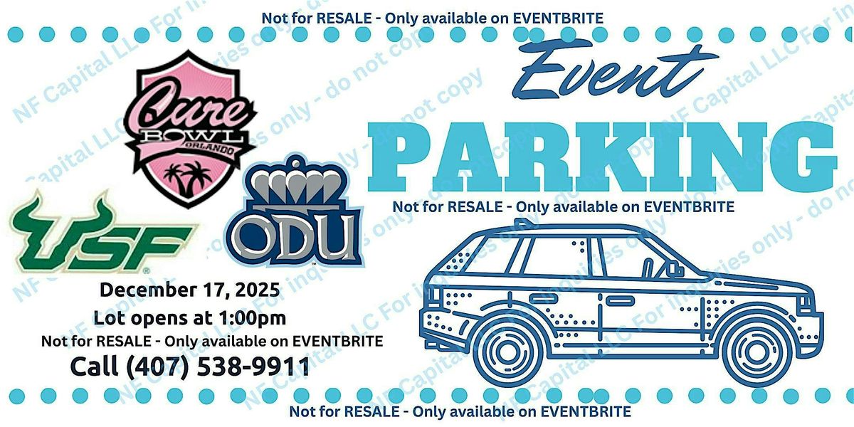 Event Parking Orlando: StaffDNA Cure Bowl - South Florida vs Old Dominion, 17 December | Event in Orlando