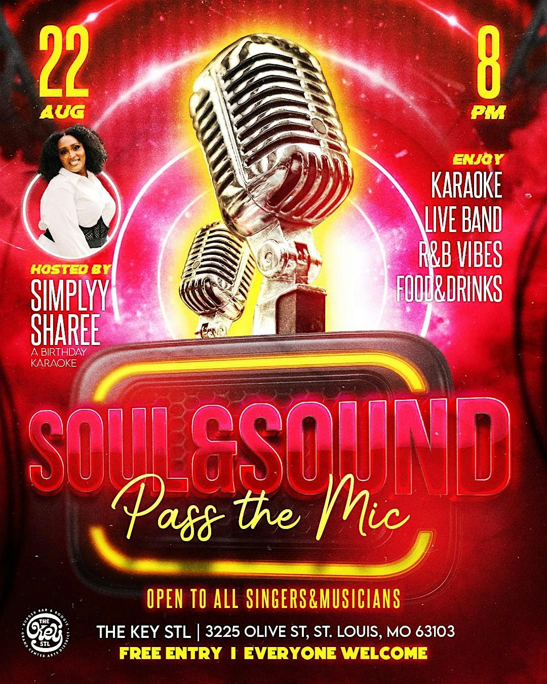 Soul&Sound: Pass the Mic, The Key STL, St. Louis, 22 August 2026