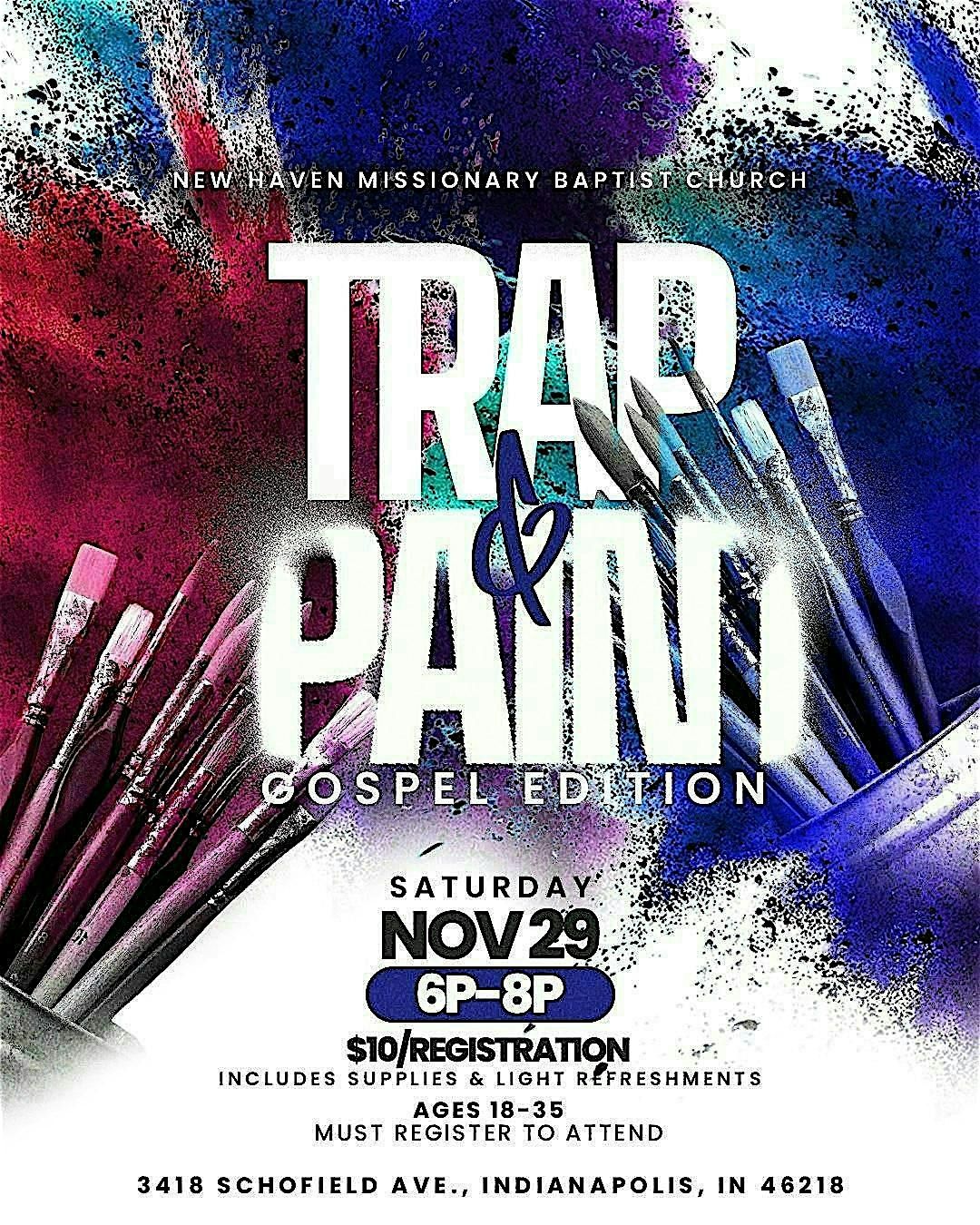 Trap & Paint: Gospel Edition, 13 December | Event in Indianapolis | AllEvents