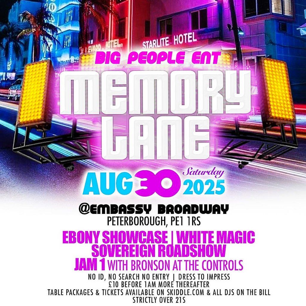 MEMORY LANE every other month, 30 August | Event in Peterborough | AllEvents
