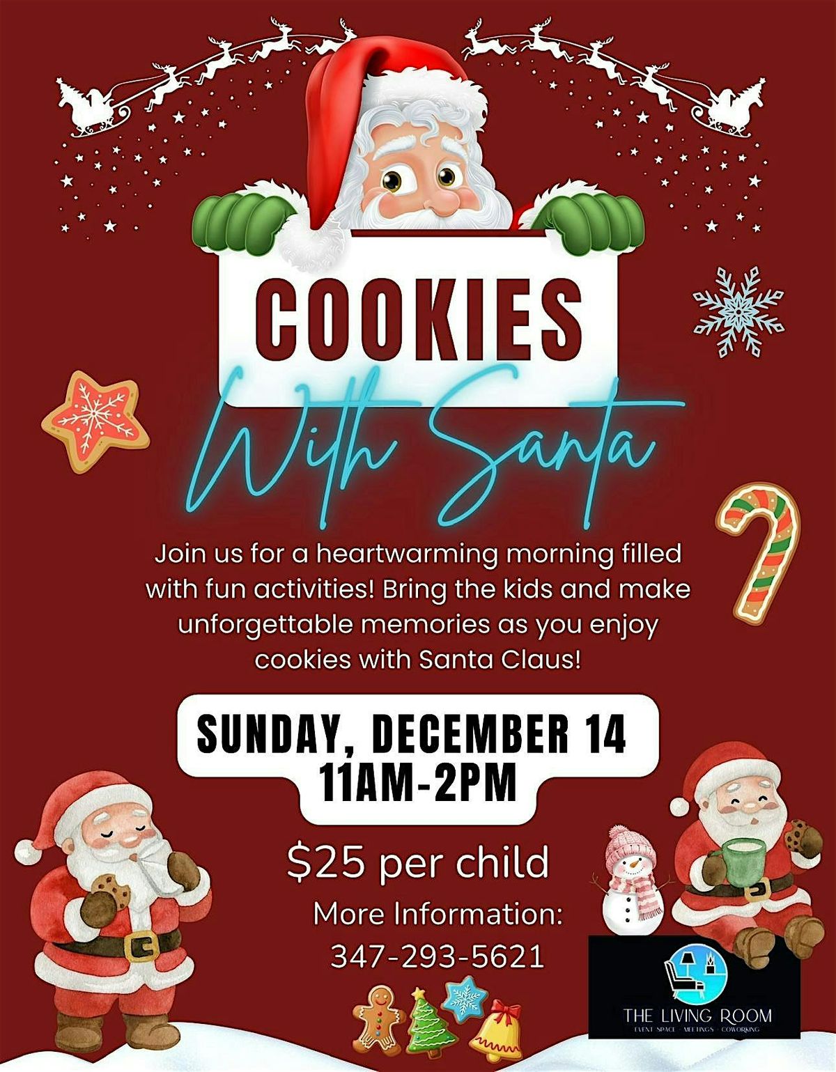 Cookies with Santa at The Living Room, 14 December | Event in Bronx | AllEvents
