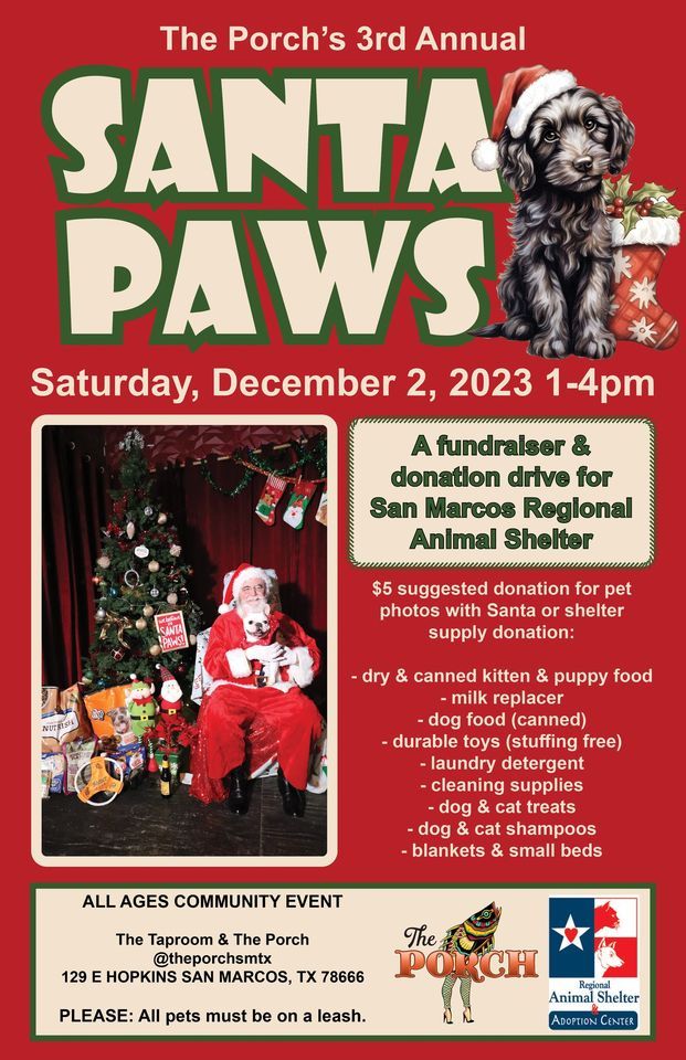 Santa Paws 2023 A Benefit for San Marcos Regional Animal Shelter, The