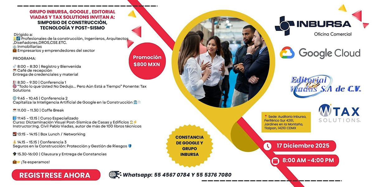 Inbursa, Google, Editorial Viadas  - Simposio Construcción, 17 December | Event in Ciudad de México | AllEvents