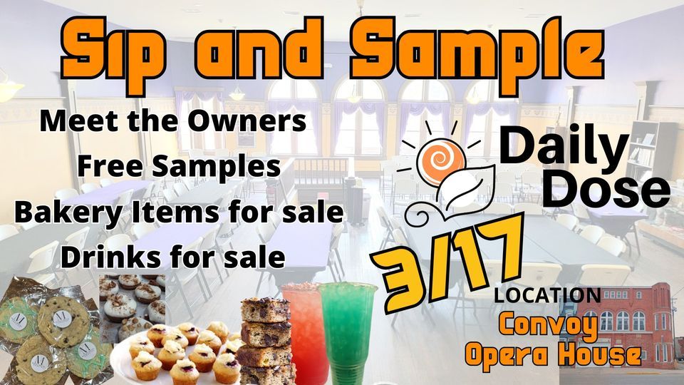 Sip and Sample Event, The Convoy Opera House, Convoy, Ohio, 17 March