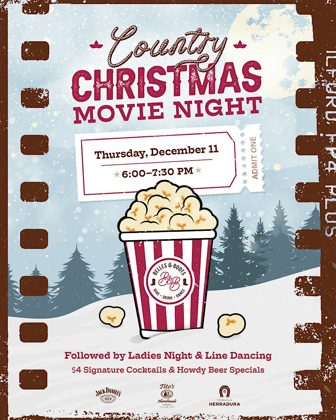 Country Christmas Movie Night, 11 December | Event in Denver | AllEvents